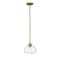 Z-Lite Amon 1 Light Mini Pendant, Satin Gold And Clear Seedy 722MP-SG - alternate 1